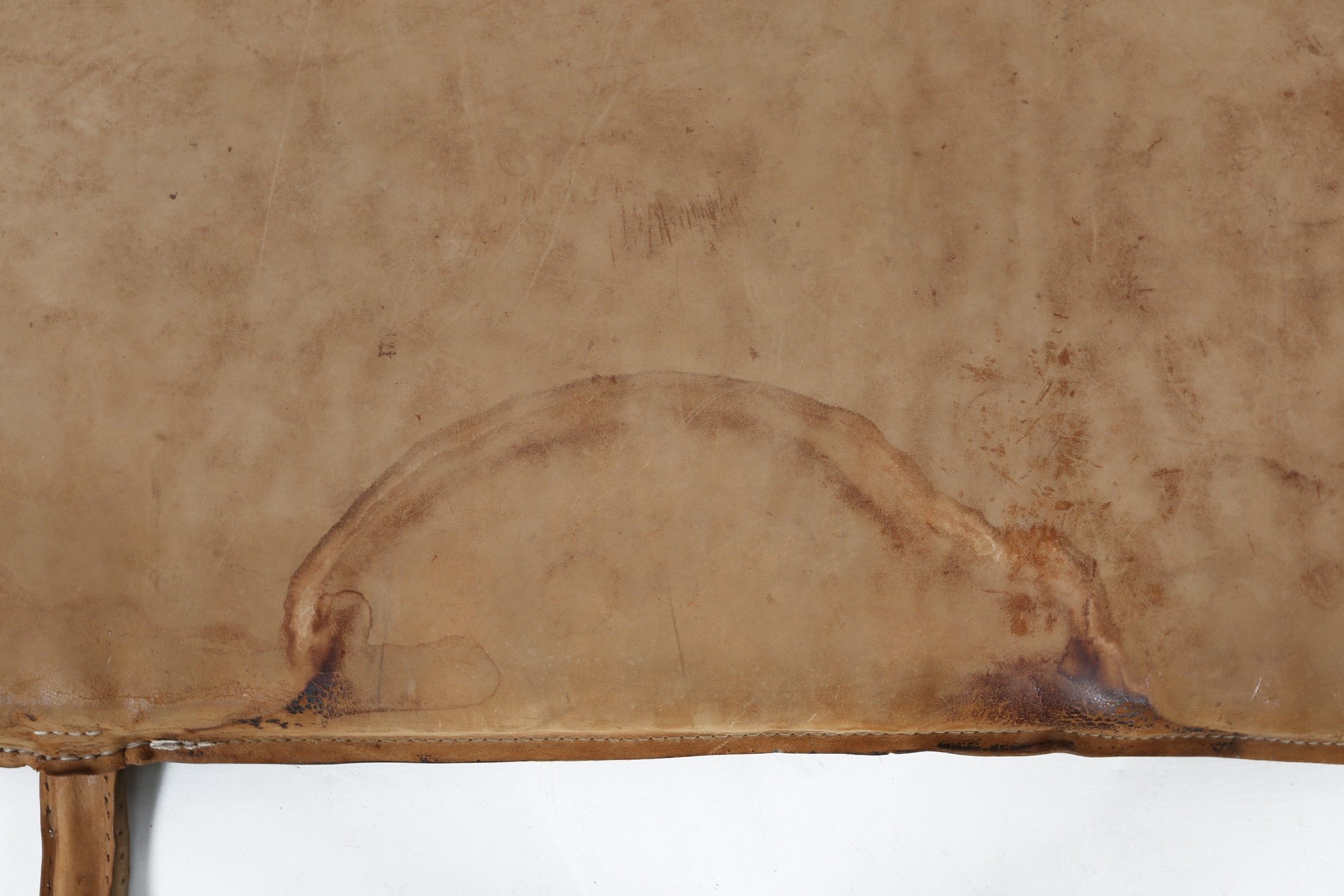 Vintage Industrial Gym Mat in Thick Cow Leather, Belgium 1930sthumbnail